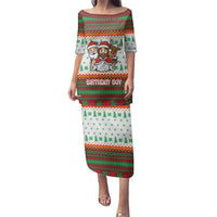 Christmas Jesus Birthday Boy Family Matching Puletasi and Hawaiian Shirt Xmas Holiday Patterns - Wonder Print Shop