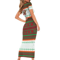 Christmas Jesus Birthday Boy Family Matching Short Sleeve Bodycon Dress and Hawaiian Shirt Xmas Holiday Patterns - Wonder Print Shop