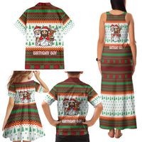 Christmas Jesus Birthday Boy Family Matching Tank Maxi Dress and Hawaiian Shirt Xmas Holiday Patterns - Wonder Print Shop