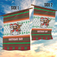 Christmas Jesus Birthday Boy Garden Flag Xmas Holiday Patterns - Wonder Print Shop