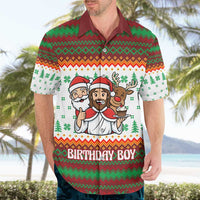Christmas Jesus Birthday Boy Hawaiian Shirt Xmas Holiday Patterns - Wonder Print Shop