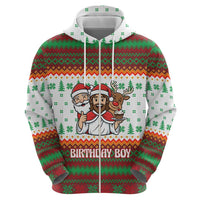 Christmas Jesus Birthday Boy Hoodie Xmas Holiday Patterns - Wonder Print Shop