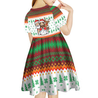 Christmas Jesus Birthday Boy Kid Short Sleeve Dress Xmas Holiday Patterns - Wonder Print Shop