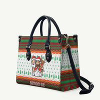 Christmas Jesus Birthday Boy Leather Bag Xmas Holiday Patterns - Wonder Print Shop