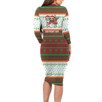 Christmas Jesus Birthday Boy Long Sleeve Bodycon Dress Xmas Holiday Patterns - Wonder Print Shop