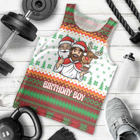Christmas Jesus Birthday Boy Men Tank Top Xmas Holiday Patterns - Wonder Print Shop