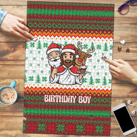 Christmas Jesus Birthday Boy Puzzle Xmas Holiday Patterns - Wonder Print Shop