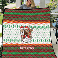 Christmas Jesus Birthday Boy Quilt Xmas Holiday Patterns - Wonder Print Shop