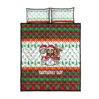 Christmas Jesus Birthday Boy Quilt Bed Set Xmas Holiday Patterns - Wonder Print Shop