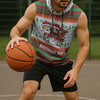 Christmas Jesus Birthday Boy Sleeveless Hoodie Xmas Holiday Patterns - Wonder Print Shop
