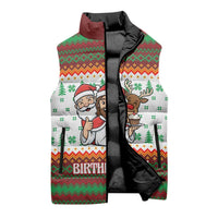 Christmas Jesus Birthday Boy Sleeveless Puffer Jacket Xmas Holiday Patterns - Wonder Print Shop