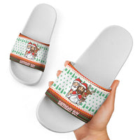 Christmas Jesus Birthday Boy Slide Sandals Xmas Holiday Patterns - Wonder Print Shop