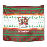 Christmas Jesus Birthday Boy Tapestry Xmas Holiday Patterns - Wonder Print Shop