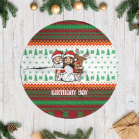Christmas Jesus Birthday Boy Tree Skirt Xmas Holiday Patterns - Wonder Print Shop