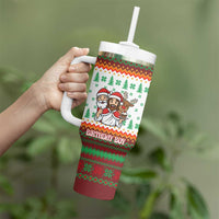 Christmas Jesus Birthday Boy Tumbler With Handle Xmas Holiday Patterns - Wonder Print Shop