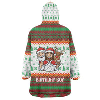 Christmas Jesus Birthday Boy Wearable Blanket Hoodie Xmas Holiday Patterns - Wonder Print Shop