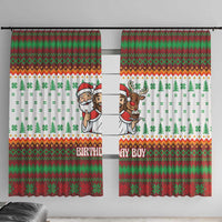 Christmas Jesus Birthday Boy Window Curtain Xmas Holiday Patterns - Wonder Print Shop