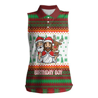 Christmas Jesus Birthday Boy Women Sleeveless Polo Shirt Xmas Holiday Patterns - Wonder Print Shop