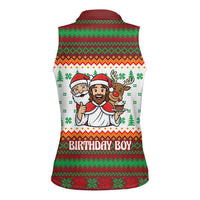 Christmas Jesus Birthday Boy Women Sleeveless Polo Shirt Xmas Holiday Patterns - Wonder Print Shop