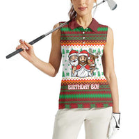 Christmas Jesus Birthday Boy Women Sleeveless Polo Shirt Xmas Holiday Patterns - Wonder Print Shop