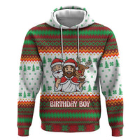 Christmas Jesus Birthday Boy Zip Hoodie Xmas Holiday Patterns - Wonder Print Shop
