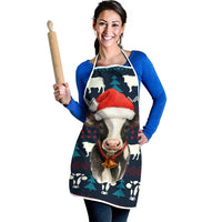 Lovely Cow Christmas Apron Xmas Holiday Patterns - Wonder Print Shop