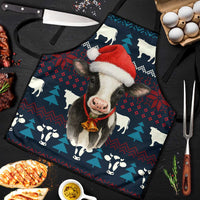 Lovely Cow Christmas Apron Xmas Holiday Patterns - Wonder Print Shop