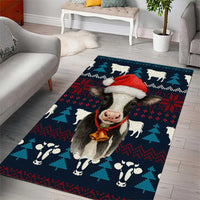 Lovely Cow Christmas Area Rug Xmas Holiday Patterns - Wonder Print Shop
