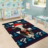 Lovely Cow Christmas Area Rug Xmas Holiday Patterns - Wonder Print Shop