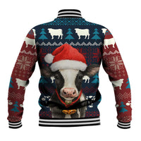 Lovely Cow Christmas Baseball Jacket Xmas Holiday Patterns - Wonder Print Shop
