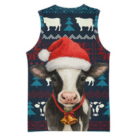 Lovely Cow Christmas Basketball Jersey Xmas Holiday Patterns - Wonder Print Shop