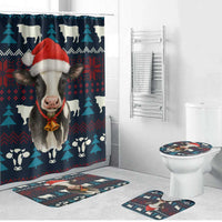 Lovely Cow Christmas Bathroom Set Xmas Holiday Patterns - Wonder Print Shop