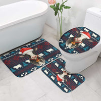 Lovely Cow Christmas Bathroom Set Xmas Holiday Patterns - Wonder Print Shop