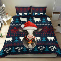 Lovely Cow Christmas Bedding Set Xmas Holiday Patterns - Wonder Print Shop