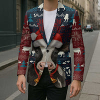 Lovely Cow Christmas Blazer Xmas Holiday Patterns - Wonder Print Shop