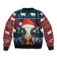 Lovely Cow Christmas Bomber Jacket Xmas Holiday Patterns - Wonder Print Shop