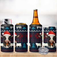 Lovely Cow Christmas 4 in 1 Can Cooler Tumbler Xmas Holiday Patterns - Wonder Print Shop