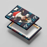 Lovely Cow Christmas Canvas Wall Art Xmas Holiday Patterns - Wonder Print Shop