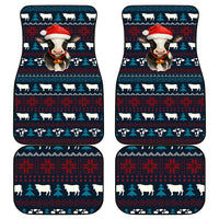 Lovely Cow Christmas Car Mats Xmas Holiday Patterns - Wonder Print Shop