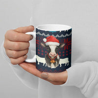 Lovely Cow Christmas Ceramic Mug Xmas Holiday Patterns - Wonder Print Shop