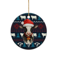Lovely Cow Christmas Ceramic Ornament Xmas Holiday Patterns - Wonder Print Shop