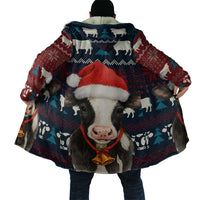Lovely Cow Christmas Cloak Xmas Holiday Patterns - Wonder Print Shop