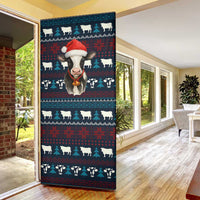 Lovely Cow Christmas Door Cover Xmas Holiday Patterns - Wonder Print Shop