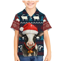 Lovely Cow Christmas Family Matching Mermaid Dress and Hawaiian Shirt Xmas Holiday Patterns - Wonder Print Shop