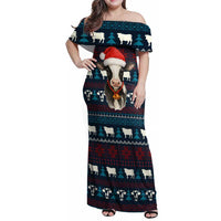 Lovely Cow Christmas Family Matching Off Shoulder Maxi Dress and Hawaiian Shirt Xmas Holiday Patterns - Wonder Print Shop