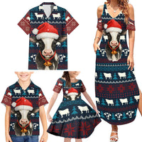 Lovely Cow Christmas Family Matching Summer Maxi Dress and Hawaiian Shirt Xmas Holiday Patterns - Wonder Print Shop
