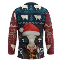 Lovely Cow Christmas Hockey Jersey Xmas Holiday Patterns - Wonder Print Shop