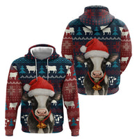 Lovely Cow Christmas Hoodie Xmas Holiday Patterns - Wonder Print Shop