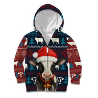 Lovely Cow Christmas Kid Hoodie Xmas Holiday Patterns - Wonder Print Shop