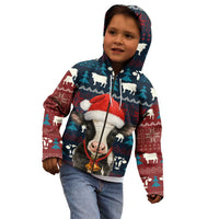 Lovely Cow Christmas Kid Hoodie Xmas Holiday Patterns - Wonder Print Shop